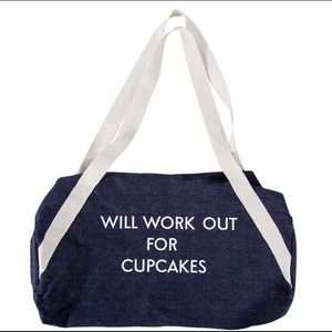Charming denim workout bag